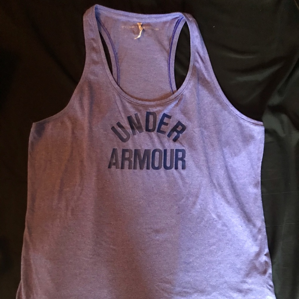 Purple under armour tank top